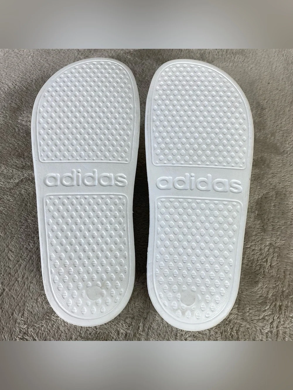 Adidas Adilette Aqua Slide Sandals Women 9 Men 8 White Gold Slip On Water NEW‎